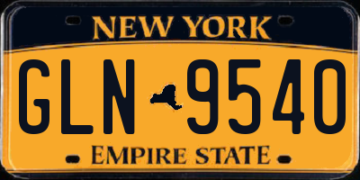 NY license plate GLN9540