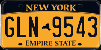 NY license plate GLN9543