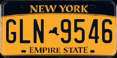 NY license plate GLN9546