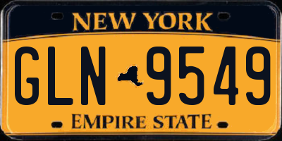 NY license plate GLN9549
