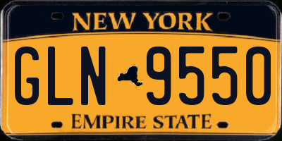 NY license plate GLN9550