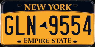 NY license plate GLN9554