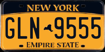 NY license plate GLN9555