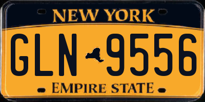 NY license plate GLN9556