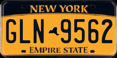 NY license plate GLN9562