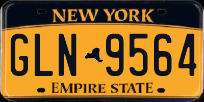 NY license plate GLN9564