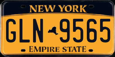 NY license plate GLN9565