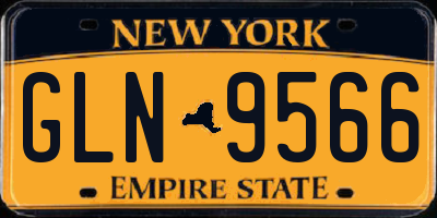 NY license plate GLN9566