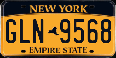 NY license plate GLN9568