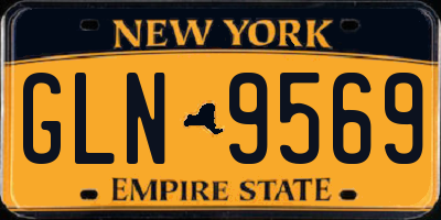 NY license plate GLN9569