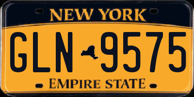 NY license plate GLN9575