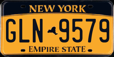 NY license plate GLN9579