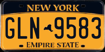 NY license plate GLN9583