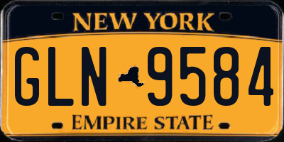NY license plate GLN9584