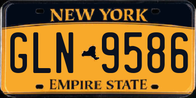 NY license plate GLN9586