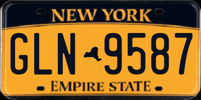 NY license plate GLN9587