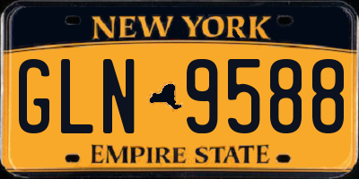 NY license plate GLN9588