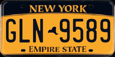 NY license plate GLN9589