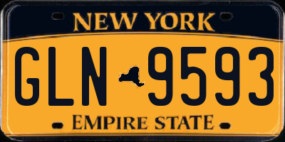 NY license plate GLN9593