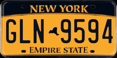 NY license plate GLN9594