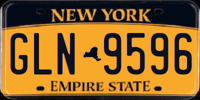 NY license plate GLN9596