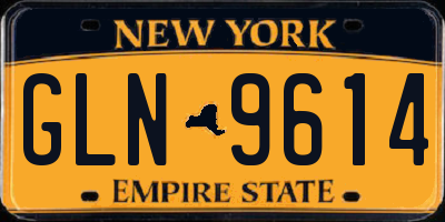 NY license plate GLN9614