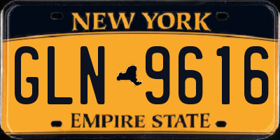 NY license plate GLN9616