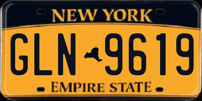 NY license plate GLN9619