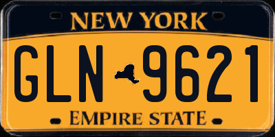 NY license plate GLN9621