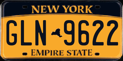 NY license plate GLN9622