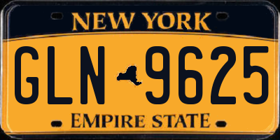 NY license plate GLN9625