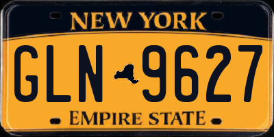 NY license plate GLN9627