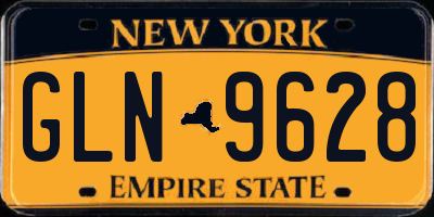 NY license plate GLN9628