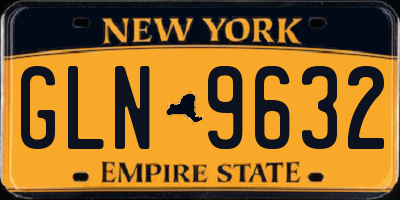 NY license plate GLN9632