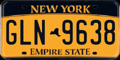 NY license plate GLN9638