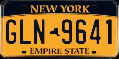 NY license plate GLN9641
