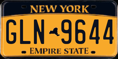 NY license plate GLN9644