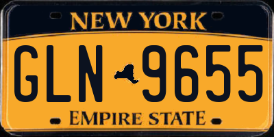 NY license plate GLN9655