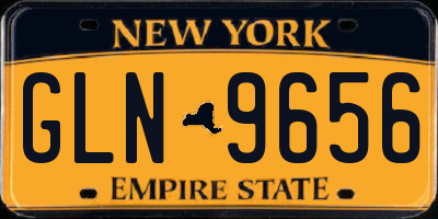 NY license plate GLN9656