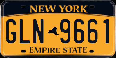 NY license plate GLN9661