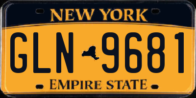 NY license plate GLN9681