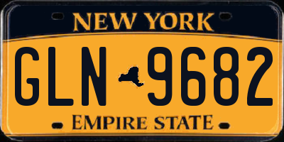 NY license plate GLN9682