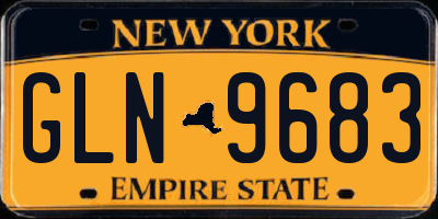 NY license plate GLN9683
