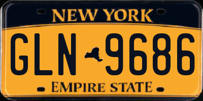 NY license plate GLN9686