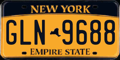 NY license plate GLN9688