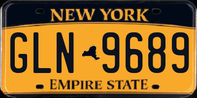 NY license plate GLN9689