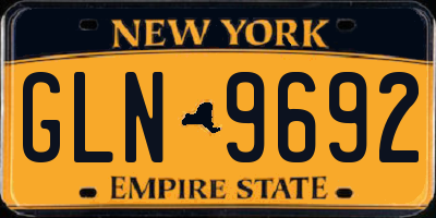 NY license plate GLN9692