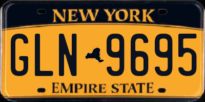 NY license plate GLN9695