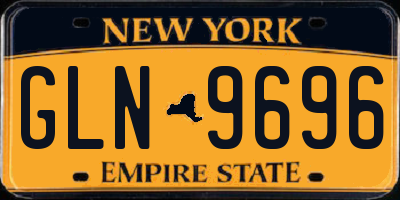 NY license plate GLN9696