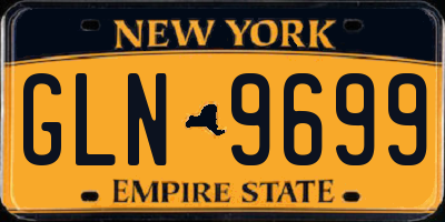 NY license plate GLN9699
